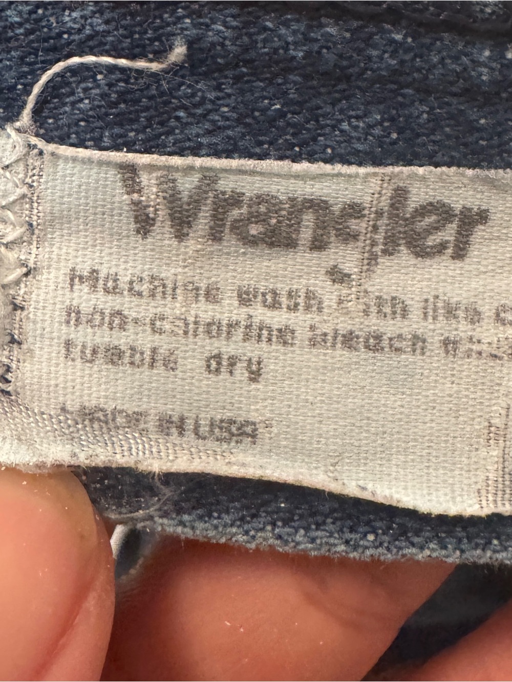 Vintage Wrangler Cowboy Cut Jeans 11/12 x 34 Made in USA High Rise Blue Denim - Picture 8 of 10